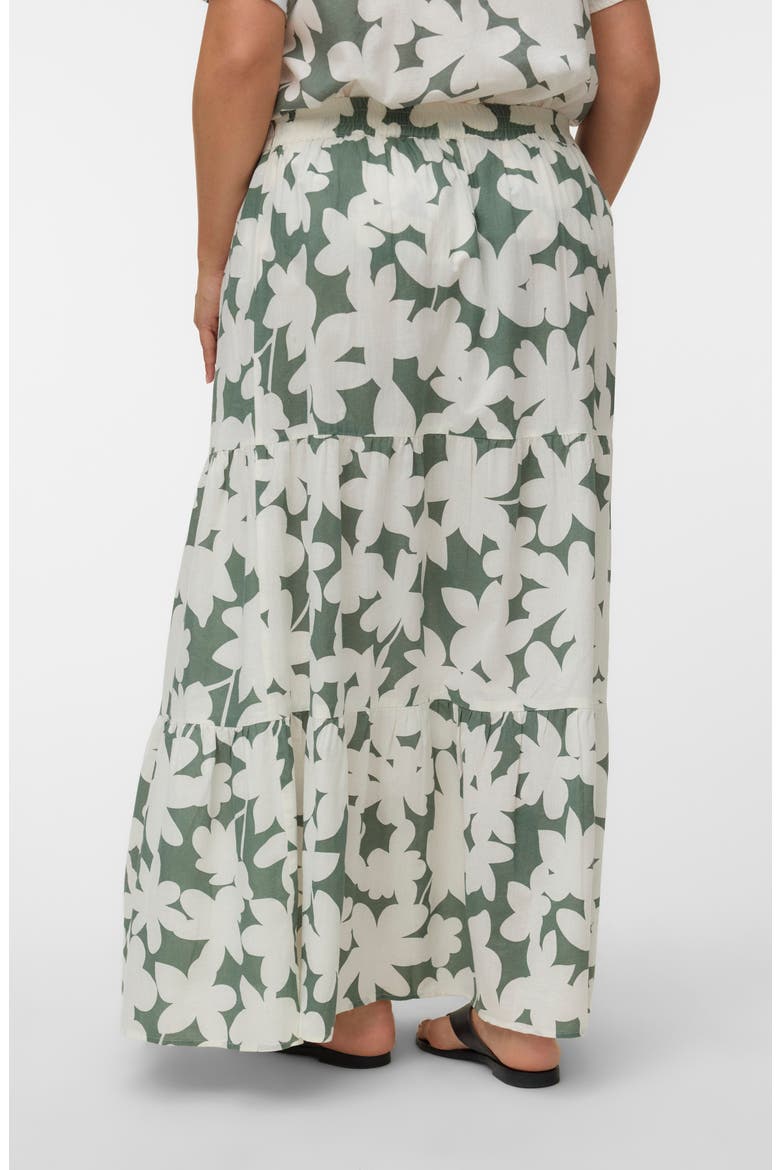 Floral Organic Cotton Maxi Skirt, Alternate, color, LAUREL WREATH