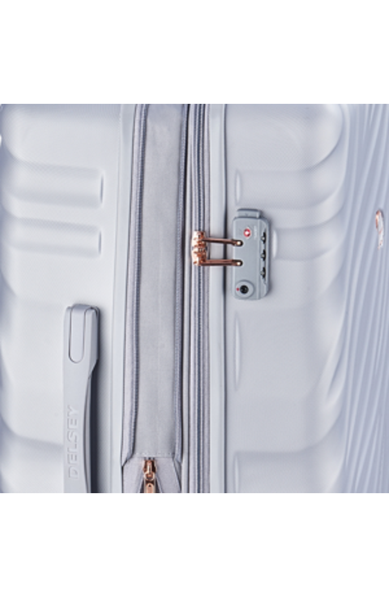 Delsey Paris Alexis Hardside 2-Piece (21"/29") Expandable Spinner Luggage Set, Alternate, color, Platinum/Rose Gold
