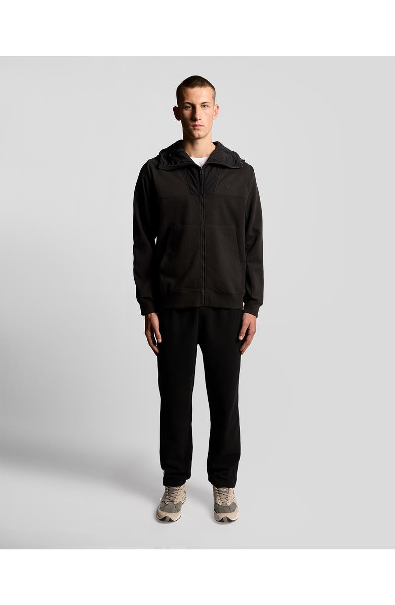 Lyle & Scott Panelled Hybrid Jacket, Alternate, color, Black Ice