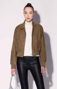 Walter Baker Bowie Suede Bomber Jacket