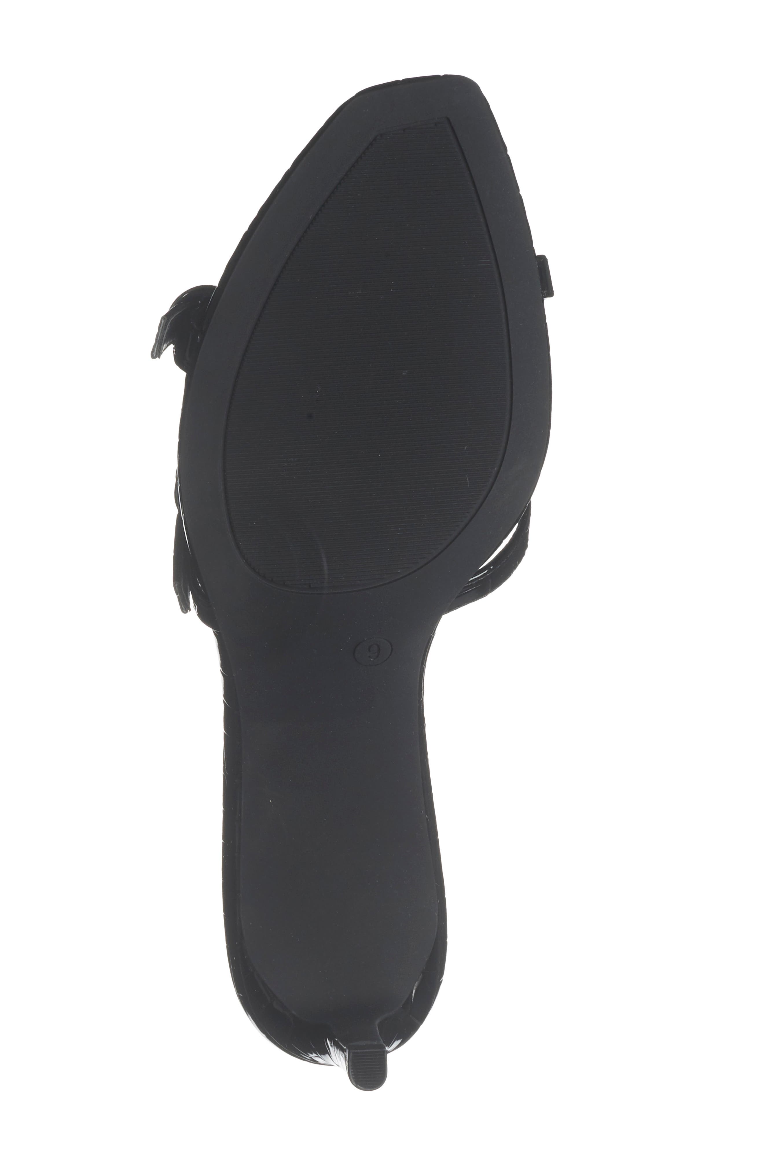 Abound Sylvia Croc Embossed Heeled Sandal, Alternate, color, Black