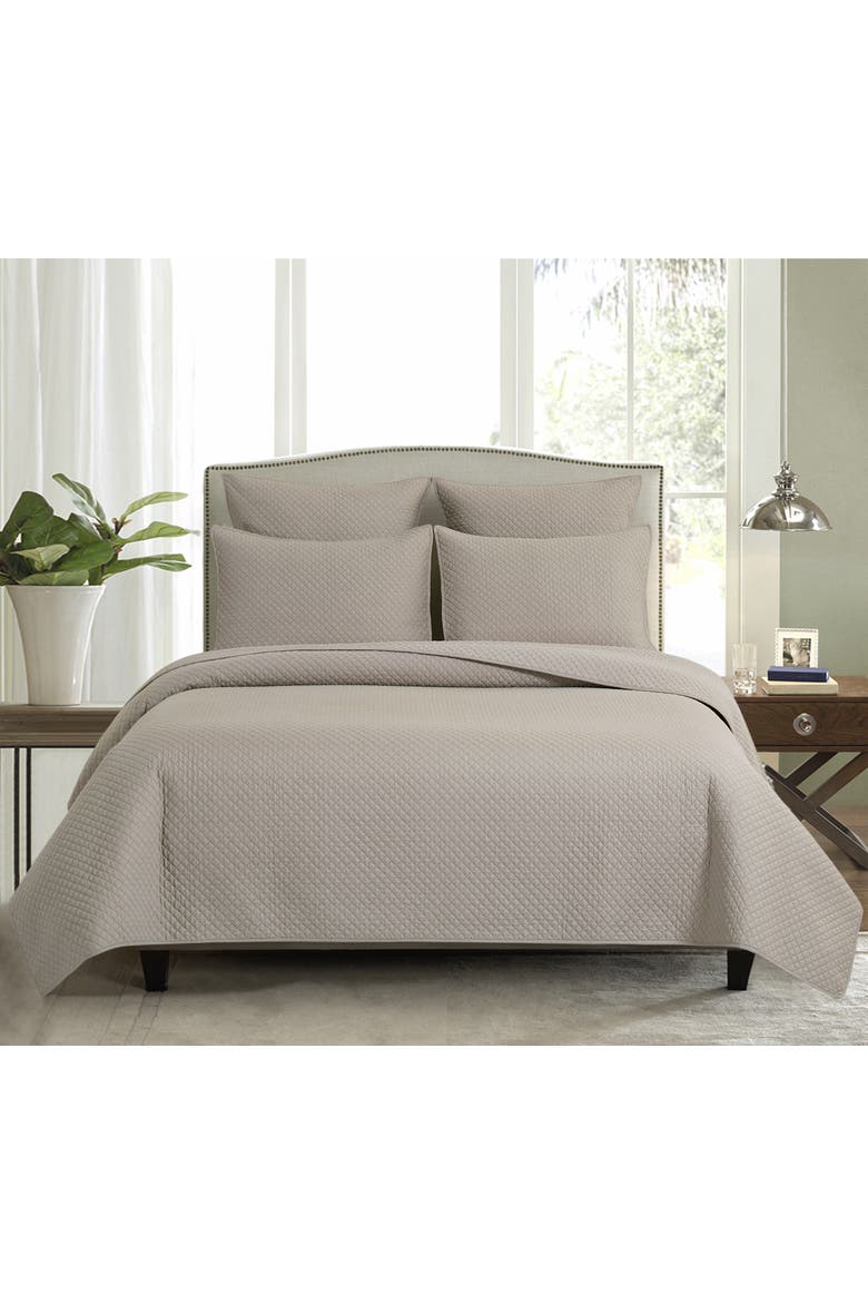 Kya Cotton Quilt Set  - Reversible and Machine Washable, Alternate, color, Brown