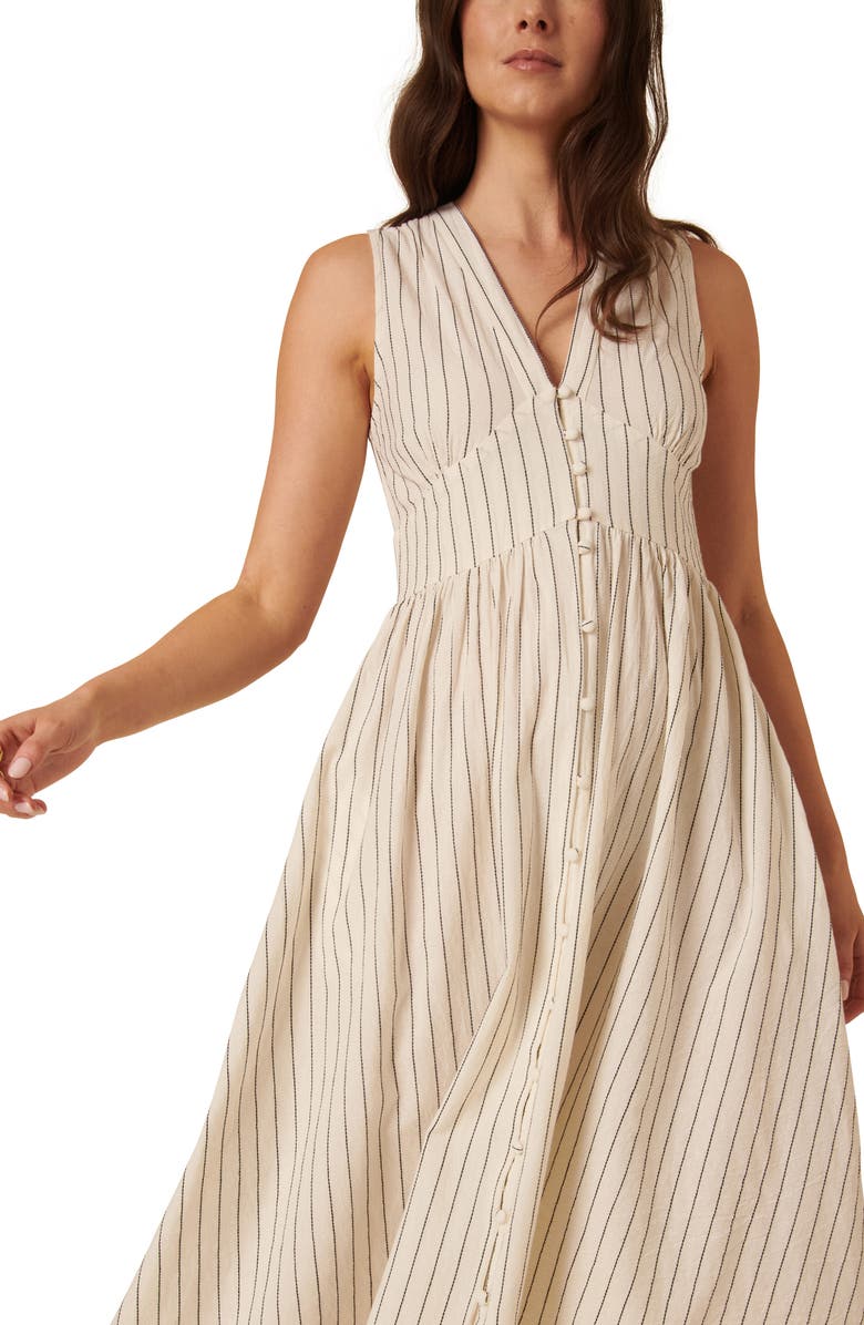 Nobody's Child Starlight Sleeveless Organic Cotton Maxi Dress, Alternate, color, Ivory