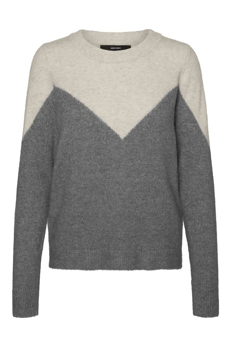 Plaza Colorblock Stripe Sweater, Main, color, BIRCH DETAIL W MED GREY