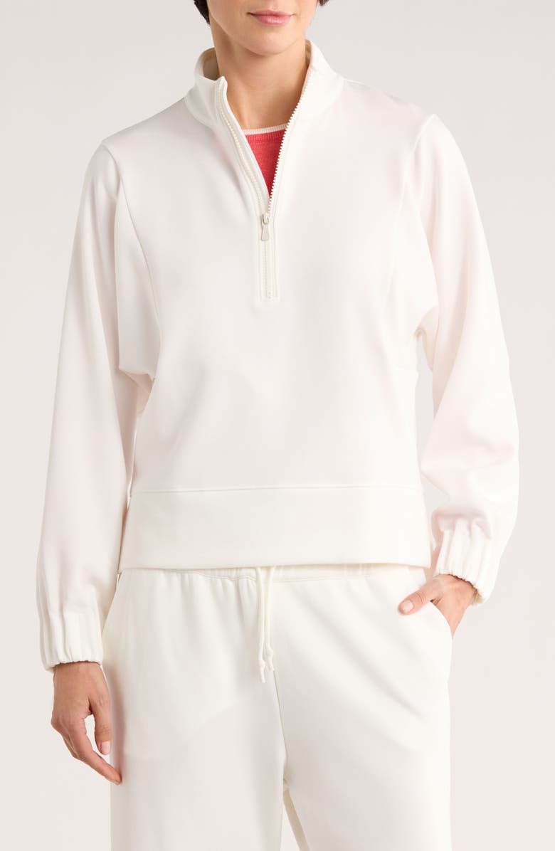 Peter Millar Stretch Jersey Half Zip Pullover, Main, color, 