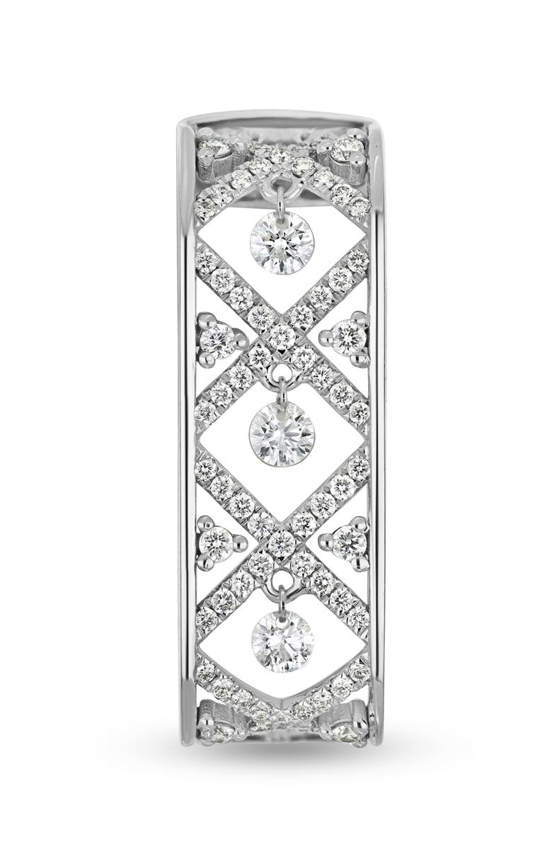 Bony Levy Audrey Dancing Diamond Hoop Earrings, Alternate, color, 18K White Gold