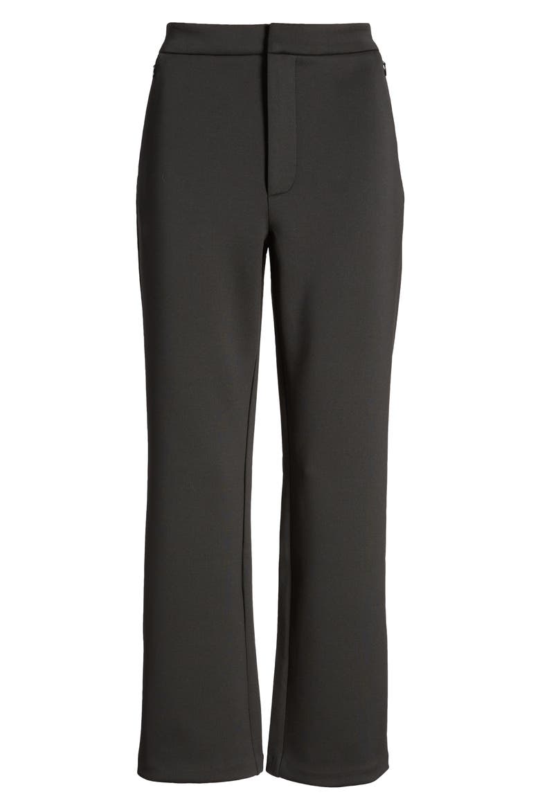 Sculpting Cropped Straight Trousers, Alternate, color, BLACK001