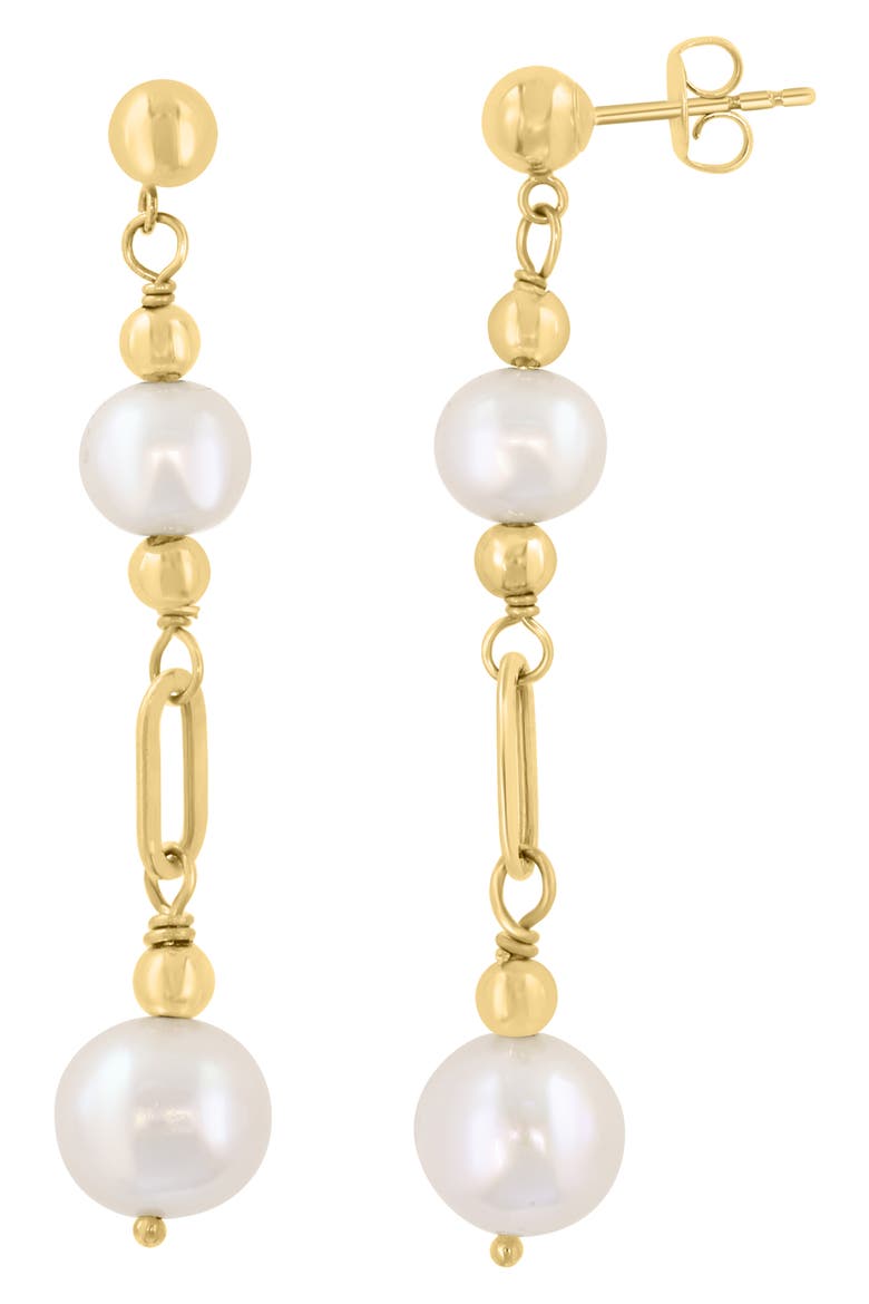 Freshwater Pearl Drop Earrings, Alternate, color, WHITE