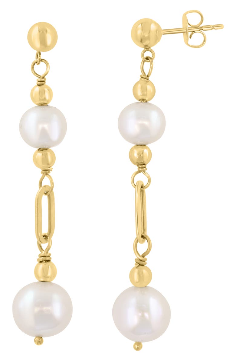EFFY Freshwater Pearl Drop Earrings, Alternate, color, White