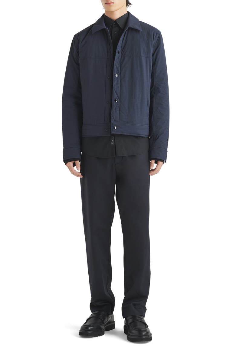 Owen Down & Feather Fill Trucker Jacket, Alternate, color, NAVY