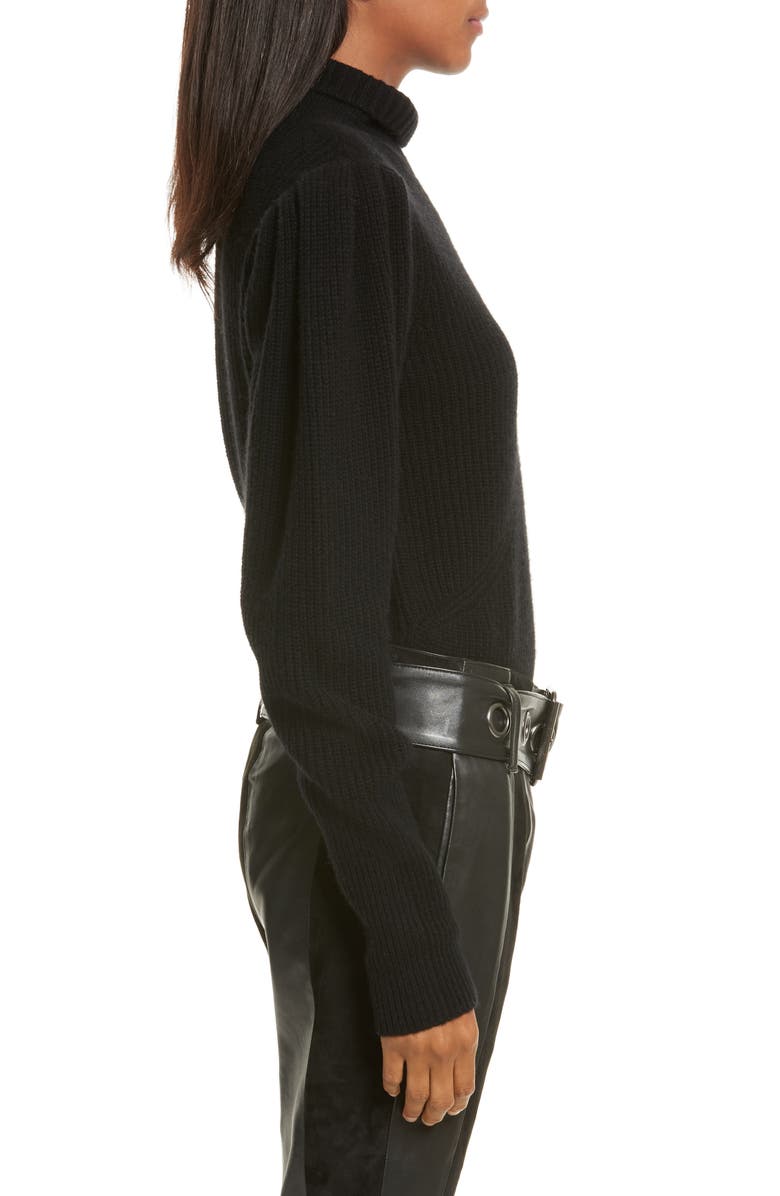FRAME Wool & Cashmere Puff Sleeve Turtleneck Sweater, Alternate, color, 