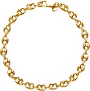 Argento Vivo Sterling Silver Men's Mariner Puff Chain Link Bracelet