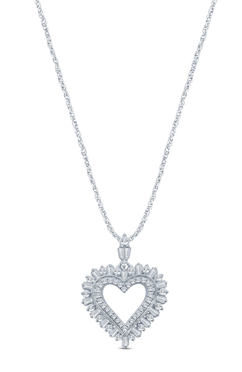 Truly Zac Posen Open Diamond Heart Pendant Necklace - 1ct., Alternate, color, 
