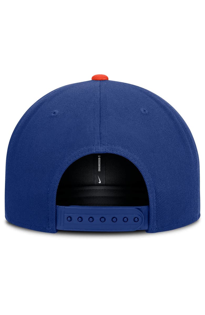 Nike Men's Nike Royal/Orange New York Mets Primetime Pro Dri-FIT Snapback Hat, Alternate, color, Royal
