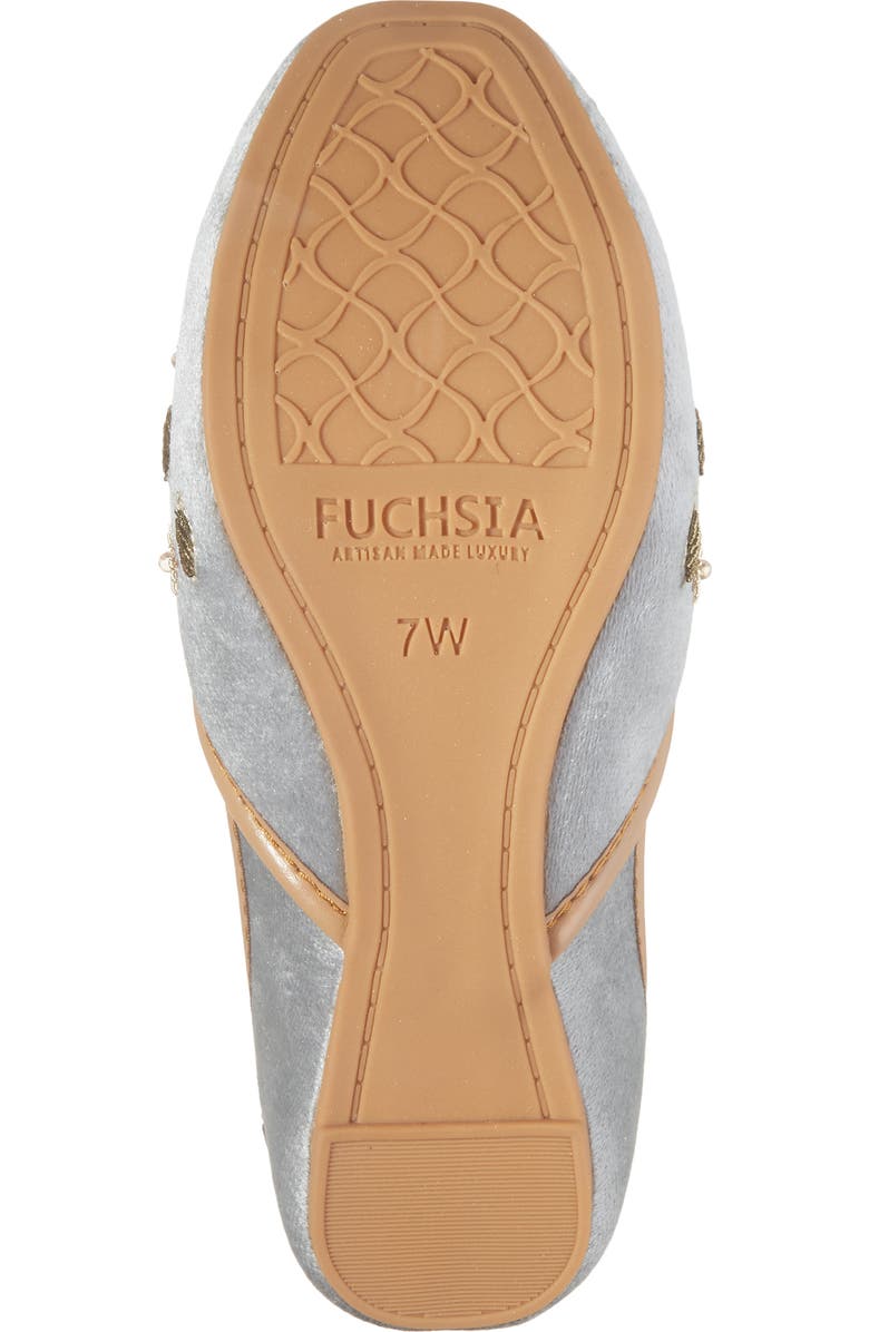 FUCHSIA Nawal Embroidered Flat, Alternate, color, Gray
