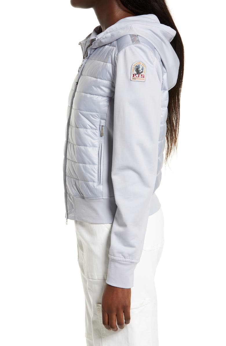 Parajumpers Caelie Fleece Nylon Hooded Jacket, Alternate, color,