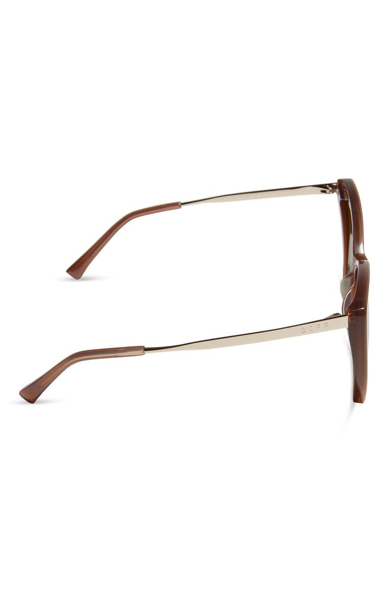 DIFF Becky II 56mm Polarized Cat Eye Sunglasses, Alternate, color, Brown