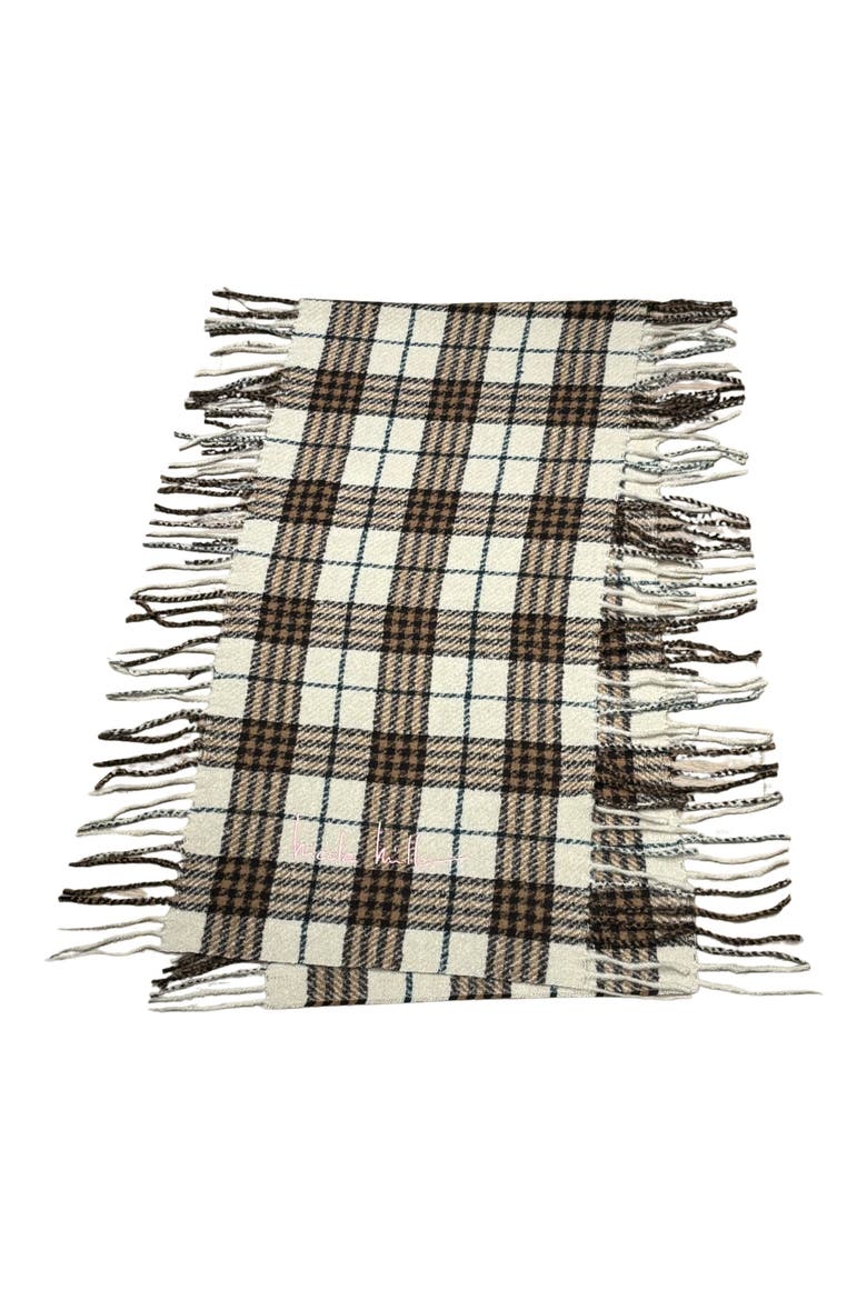 Double Fringe Scarf, Main, color, IVORY