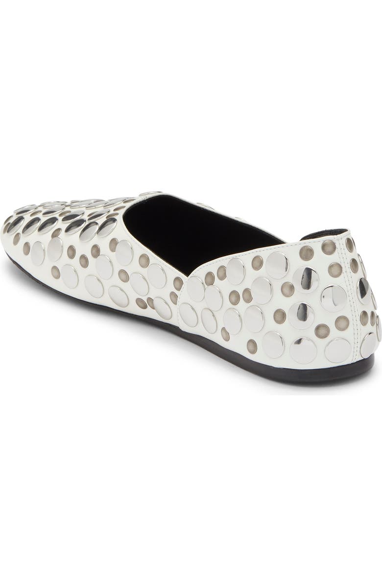 Khaite Jane Stud Ballet Flat, Alternate, color, Optic White