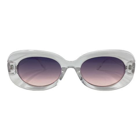 Oval Retro Sunglasses with Polarized Lens