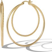 Jessica Simpson Womens Double Hoop Earrings - Gold-Tone Hoop Earrings