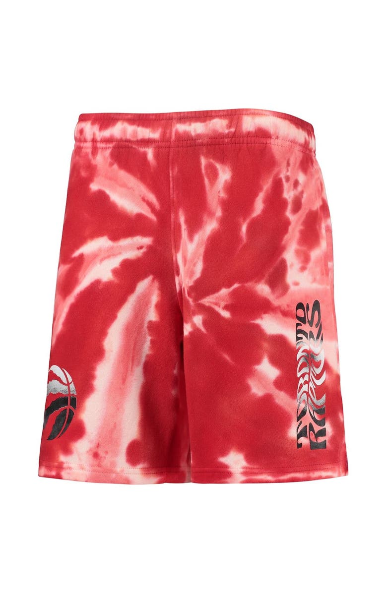 Outerstuff Youth Red Toronto Raptors Santa Monica Tie-Dye Shorts, Alternate, color, Red