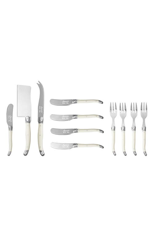 French Home Ultimate 11-piece Assorted Charcuterie Knife & Fork Set In Faux Ivory