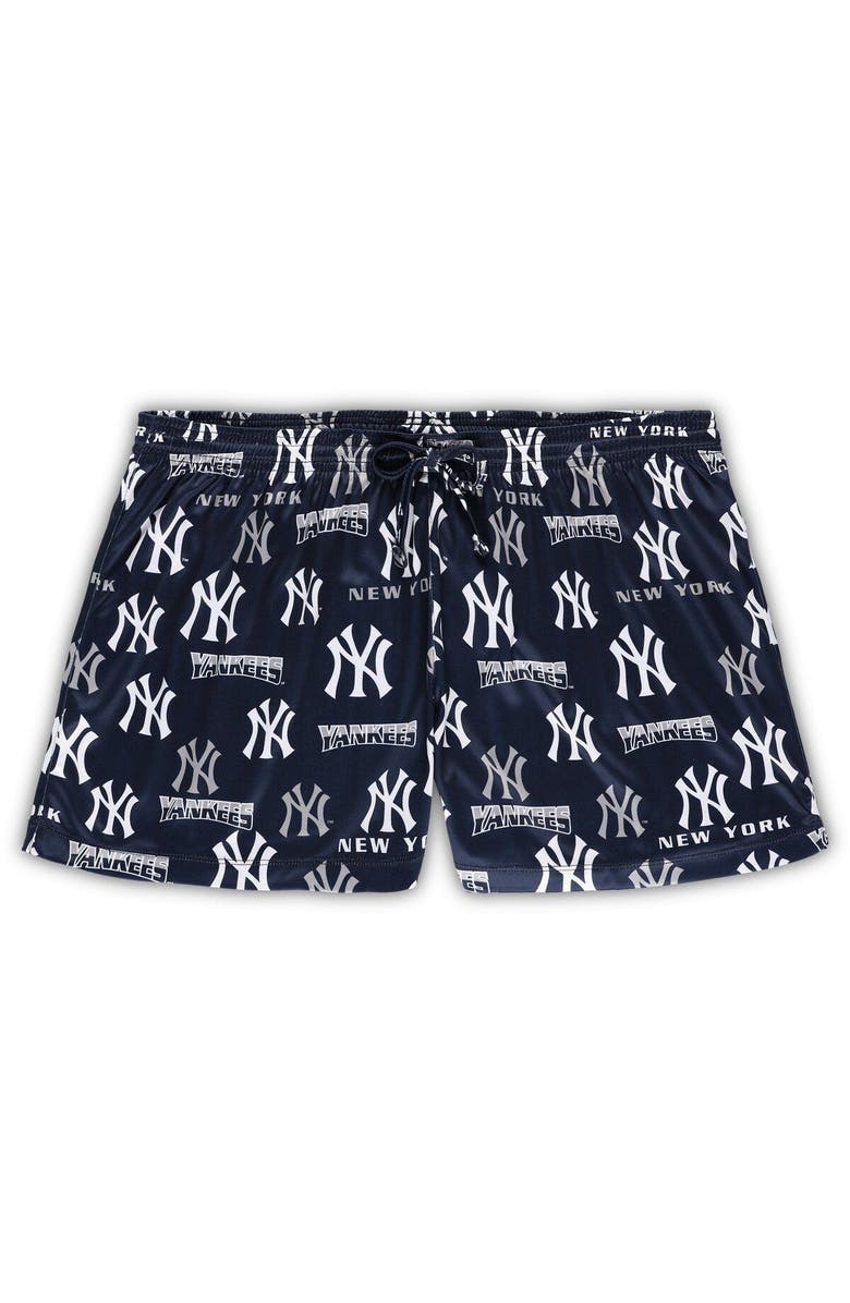 CONCEPTS SPORT Women's Concepts Sport White/Navy New York Yankees Plus Size Tank Top & Shorts Sleep Set, Alternate, color, White