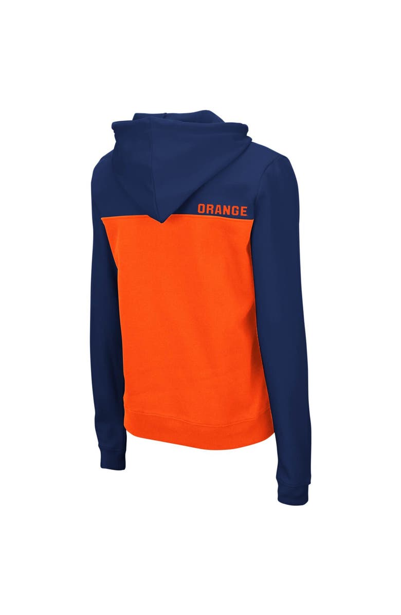 COLOSSEUM Women's Colosseum Navy/Orange Syracuse Orange Aidan Lightweight Half-Zip Hoodie, Alternate, color, Navy