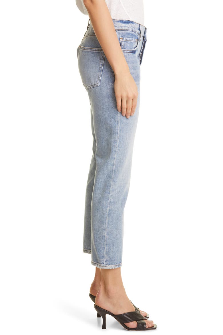 Le Pixie Slouch High Waist Straight Leg Jeans, Alternate, color, ICEBURG
