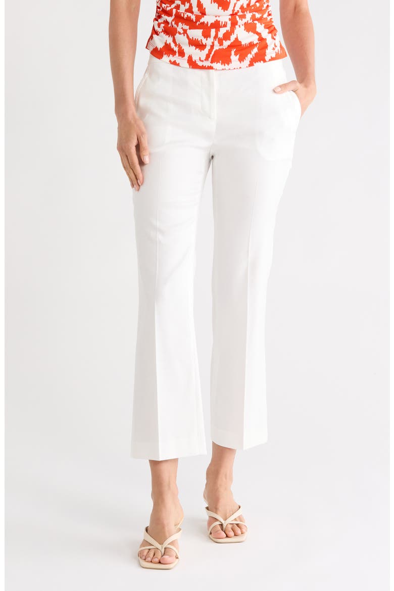 Calliope Linen Blend Straight Leg Pants, Main, color, WHITE