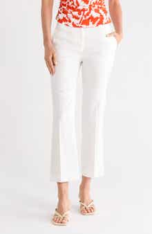 Diane von Furstenberg Calliope Linen Blend Straight Leg Pants