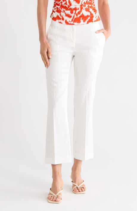 Diane von Furstenberg Calliope Linen Blend Straight Leg Pants