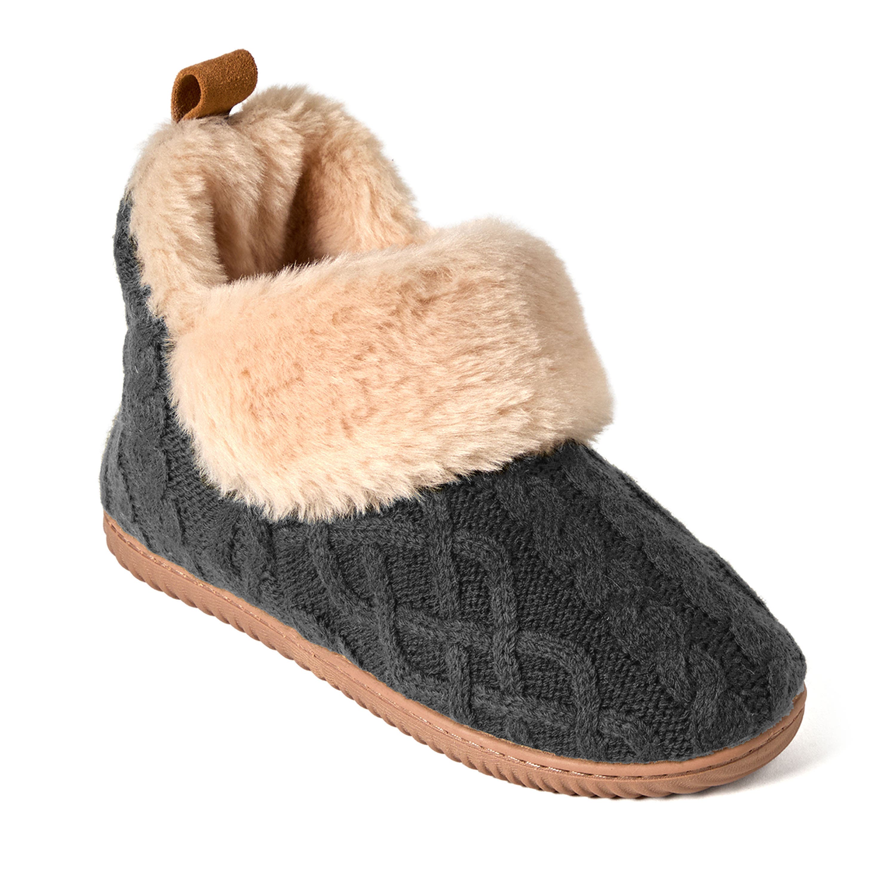 Moritz Bootie Slipper, Main, color, Pavement Cable Knit