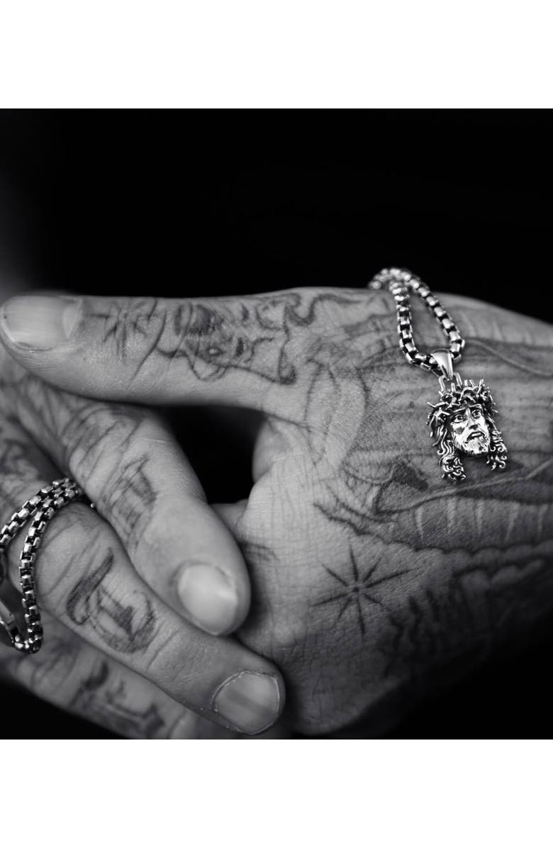 Room101 Jesus Pendant Sterling Silver, Alternate, color, Silver