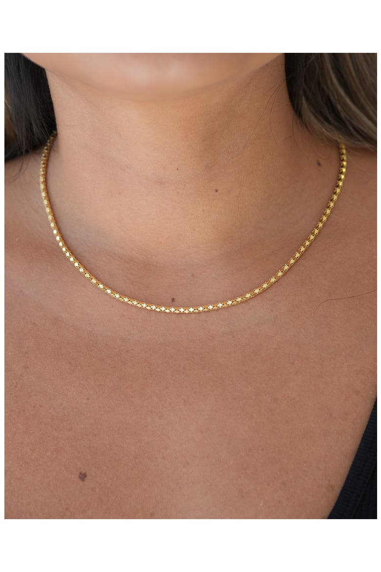 Rounded Box Chain Necklace, Alternate, color, GOLD
