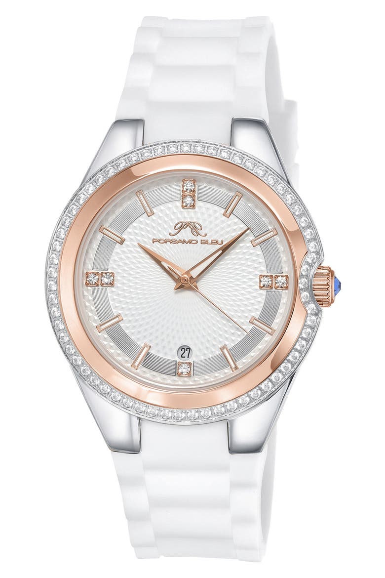 Women's Guilia Interchangeable Bracelet Watch, 37mm, Alternate, color, ROSE/ SILVER/ WHITE