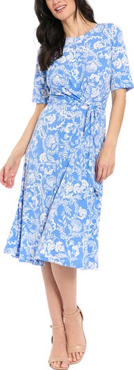 London Times Elbow Sleeve A-Line Dress | Nordstromrack