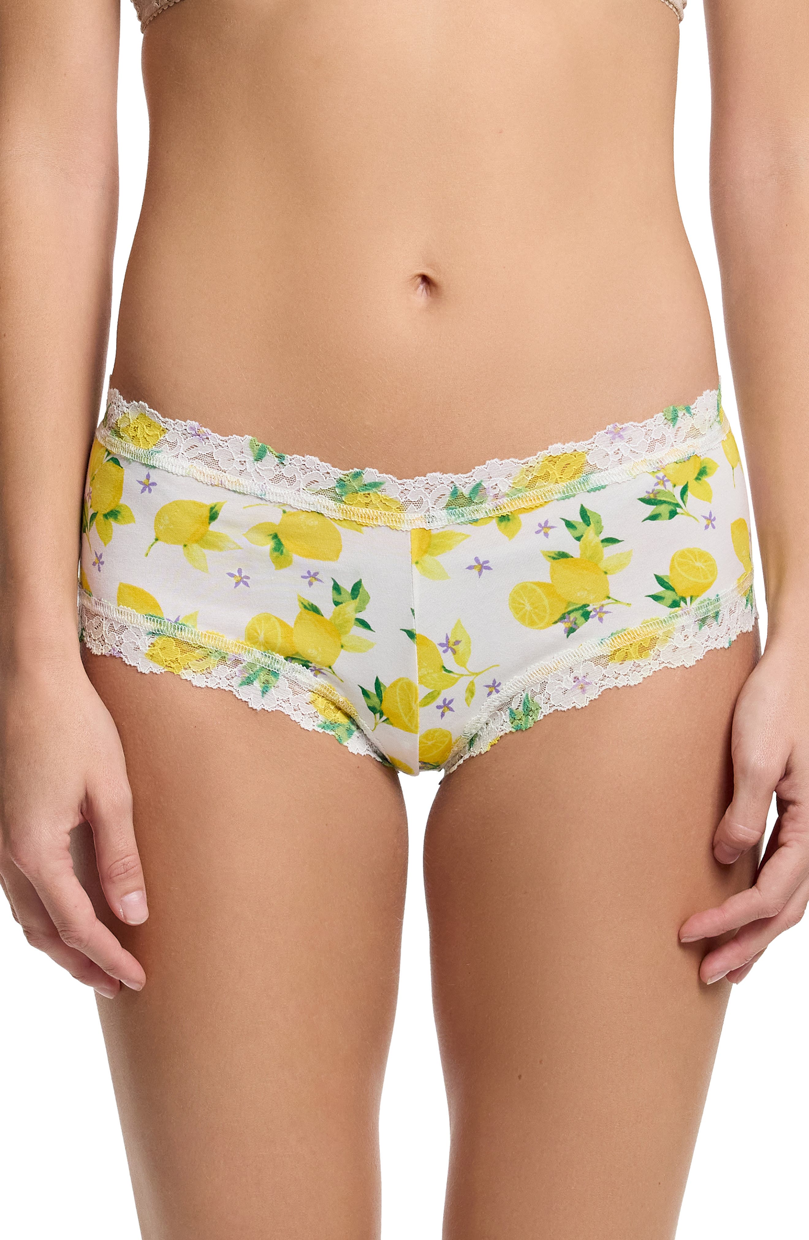 HANKY PANKY HANKY PANKY FLORAL PRINT SUPIMA® COTTON BOYSHORTS