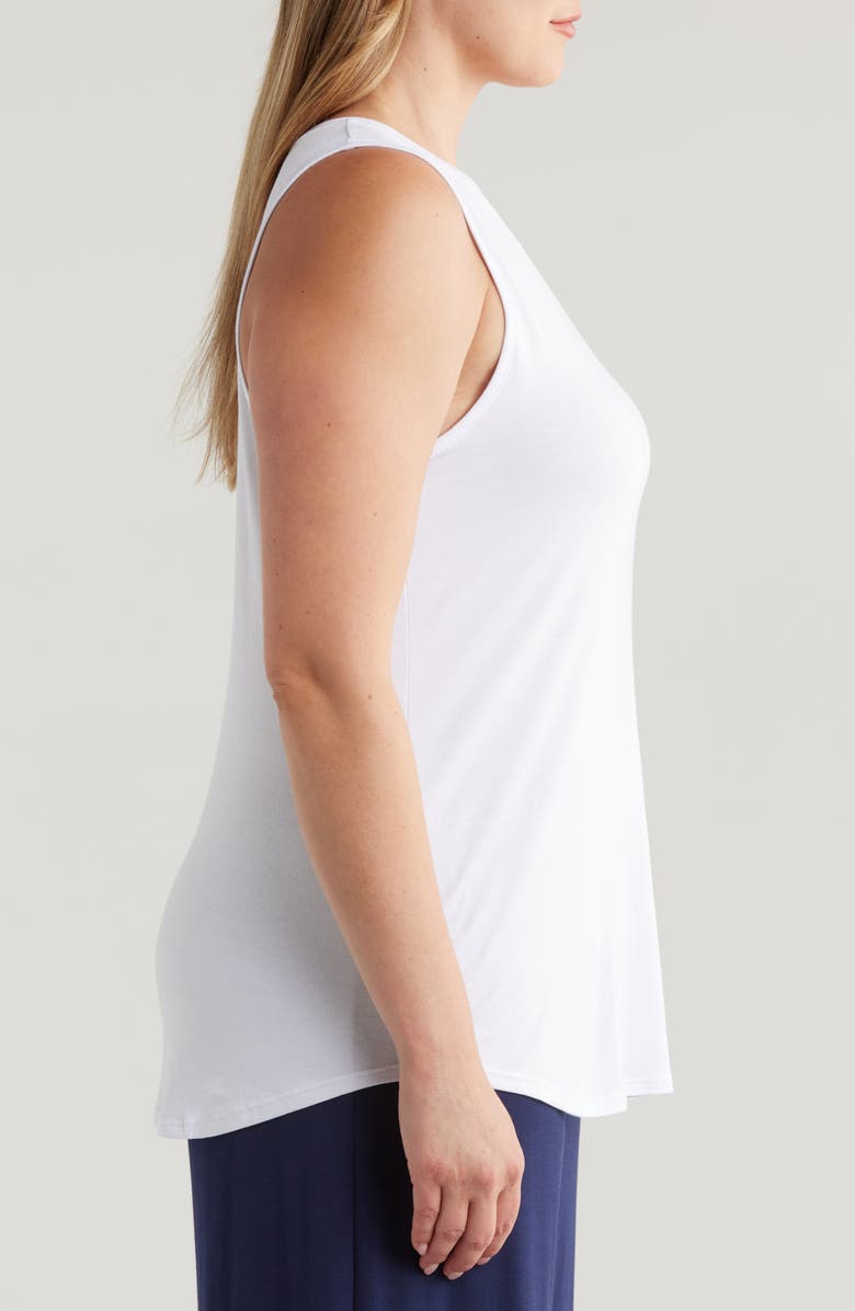 24seven Comfort Apparel V-Neck Jersey Tank, Alternate, color, White