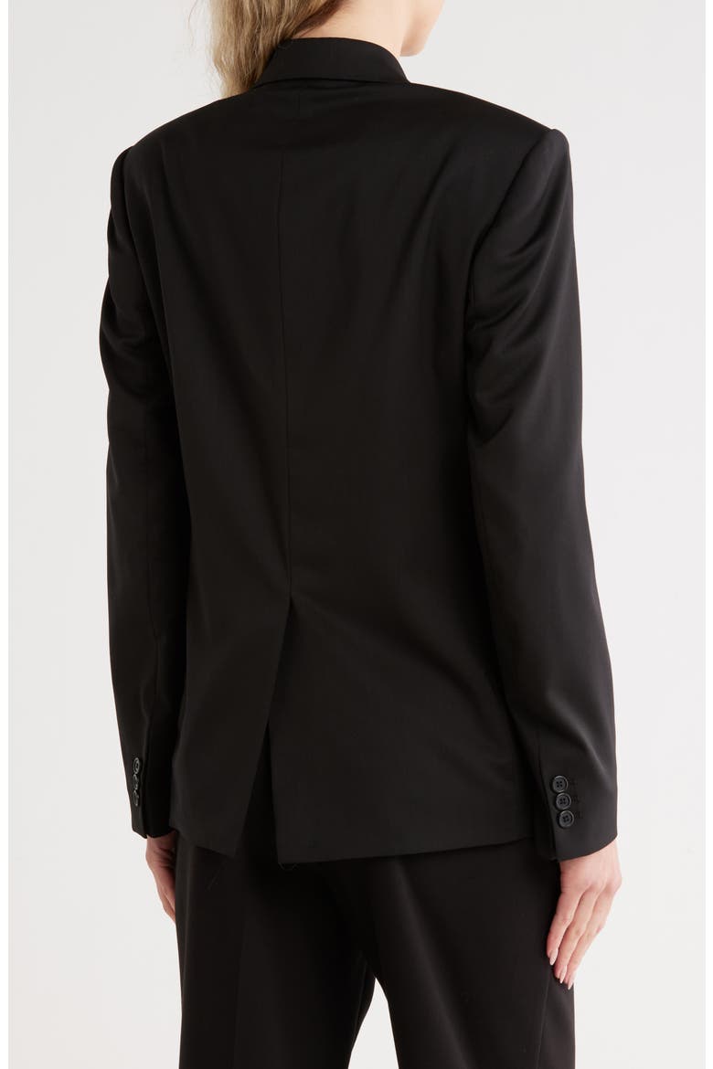 Tux Satin Stripe Blazer, Alternate, color, BLACK