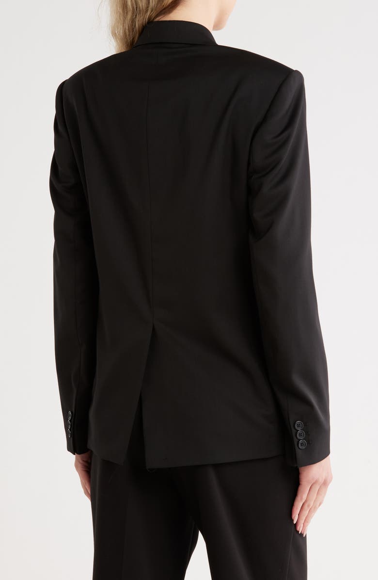 Helmut Lang Tux Satin Stripe Blazer, Alternate, color, Black