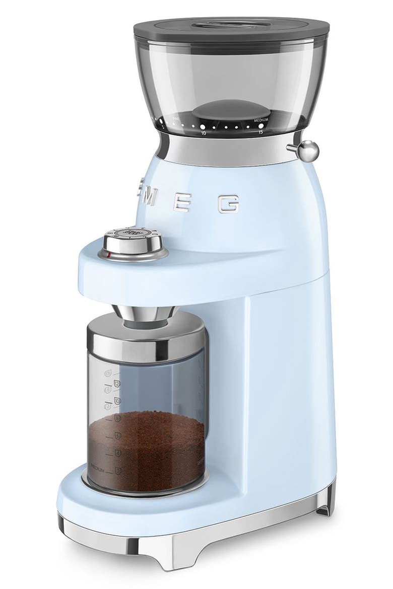'50s Retro Style Coffee & Espresso Grinder, Alternate, color, PASTEL BLUE