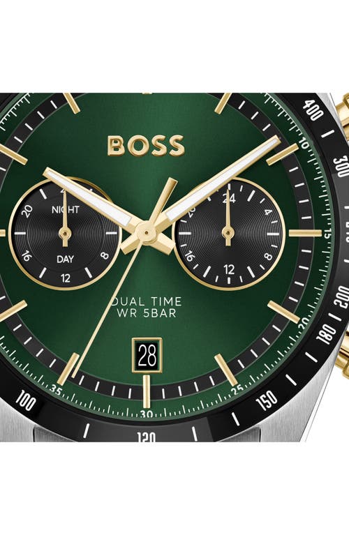 Hugo Boss Boss Tourmaster Chronograph Bracelet Watch, 41mm In Green