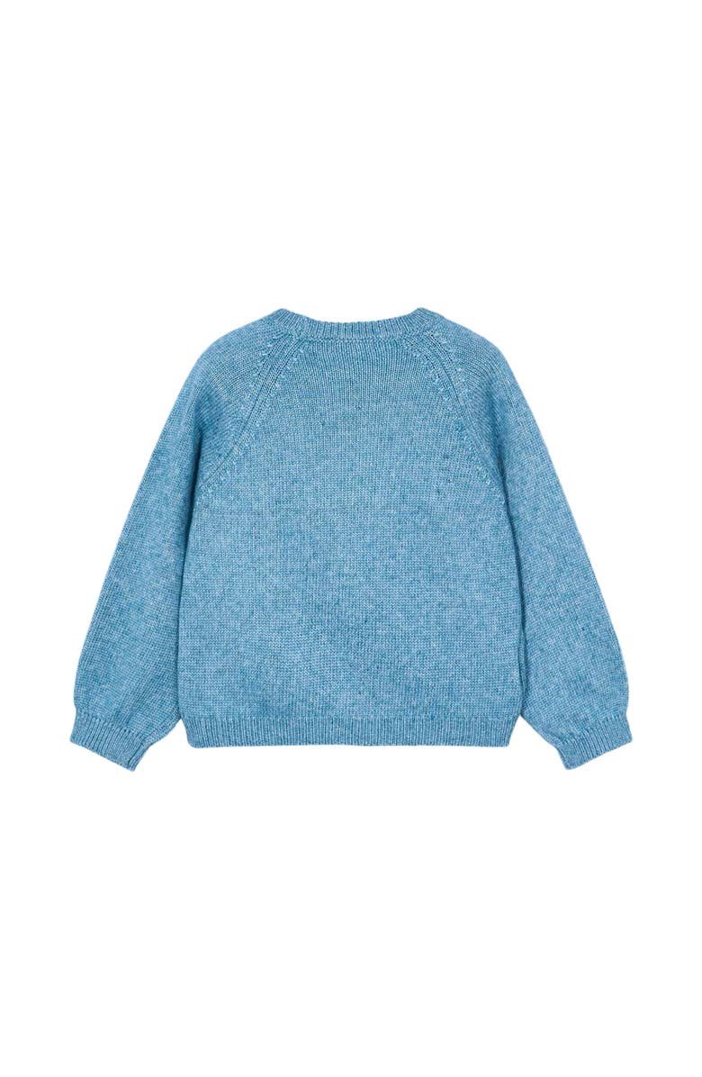Mayoral Flowers Applique Knit Jumper, Alternate, color, Blue