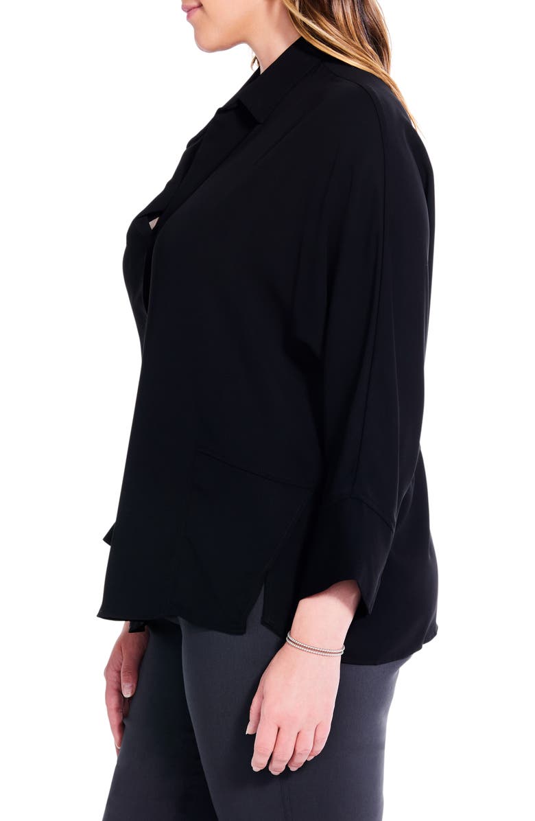NIC+ZOE Flowing Ease Blouse, Alternate, color, Black Onyx