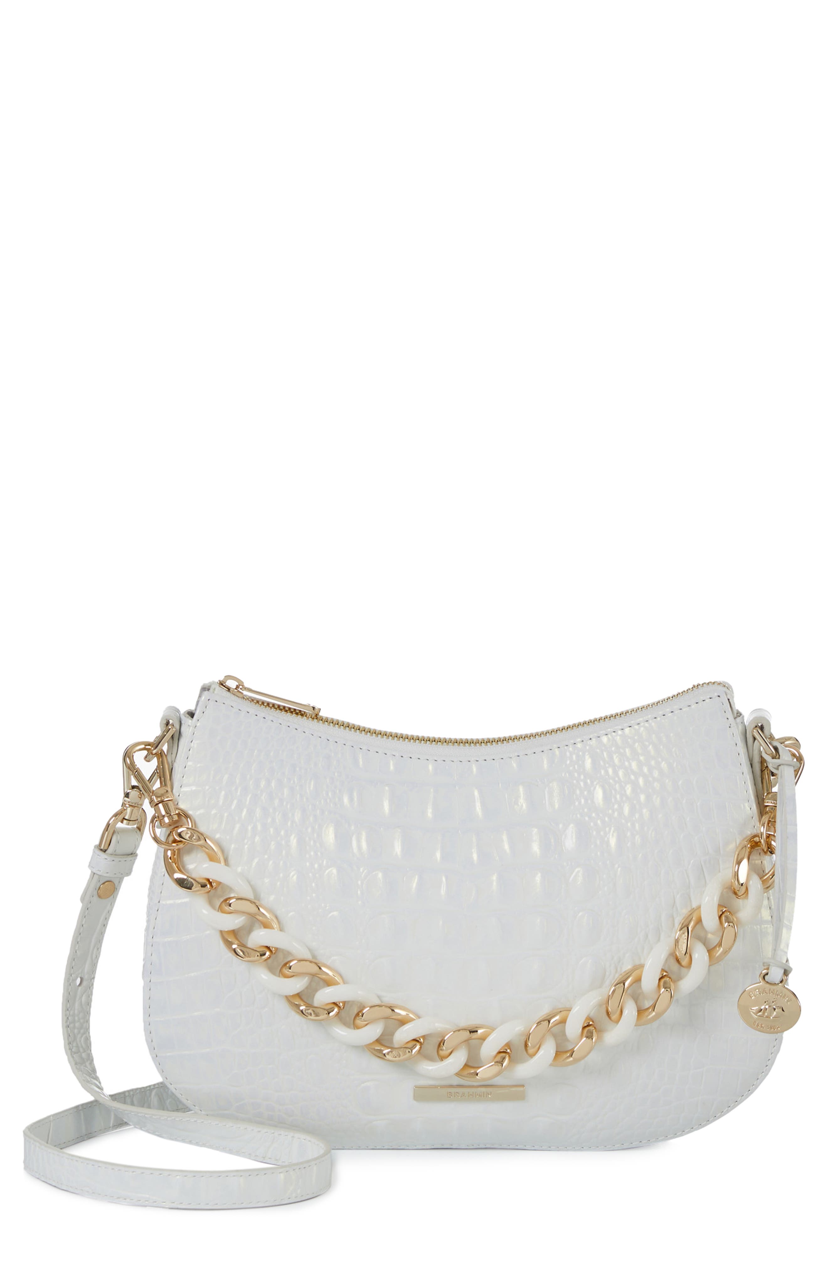 Brahmin Mod Shayna Croc Embossed Leather Crossbody Bag, Main, color, 