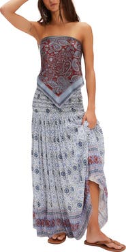 Free People Ravenna Tie Dye Gauze Maxi Skirt