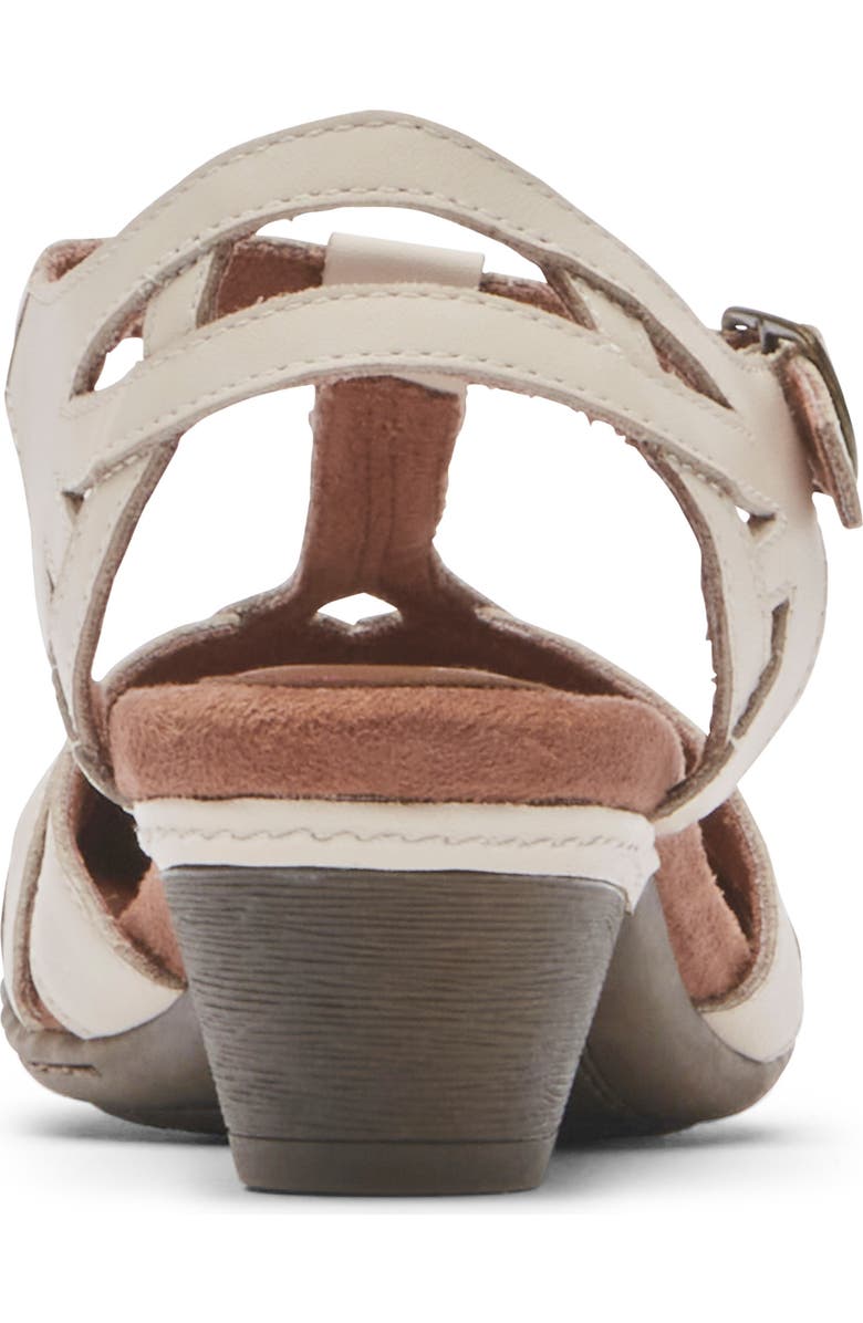 Rockport Cobb Hill Aubrey Block Heel Fisherman Sandal, Alternate, color, Cream