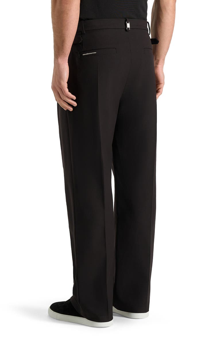 Manière De Voir Pierre Relaxed Fit Pleated Tailored Trousers - Black, Alternate, color, Black